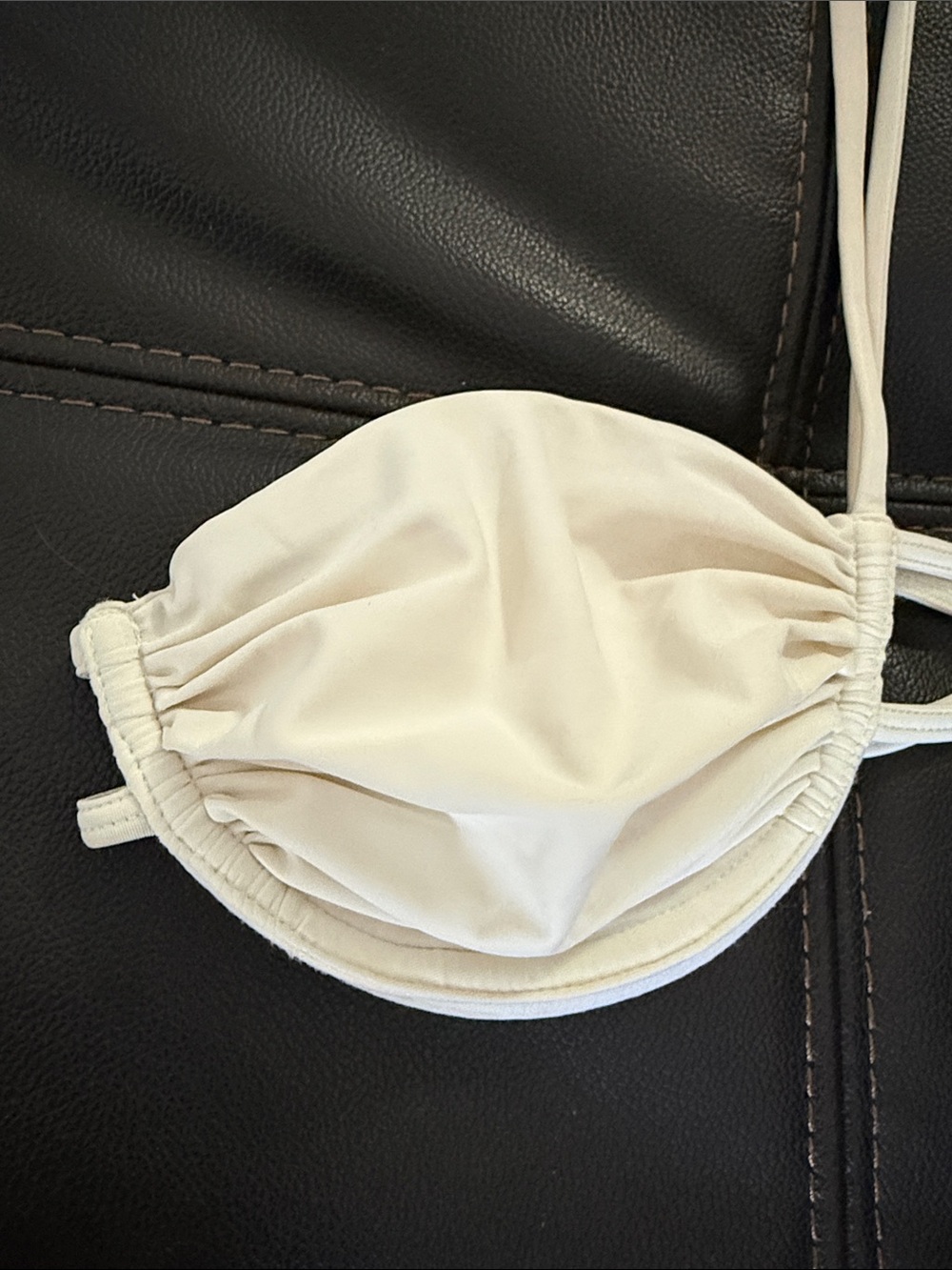 Isa Boulder Cream Ruched Bikini Set - Picture 9 of 10
